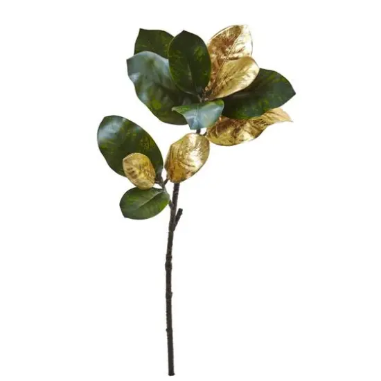 Golden Magnolia Leaf Stem, 3ct. {1}