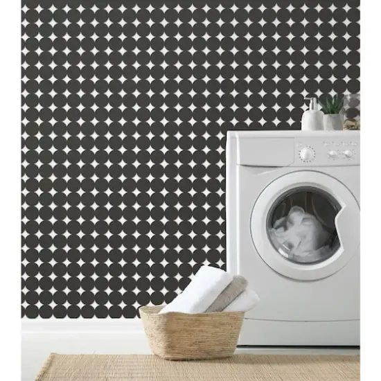 RoomMates Charcoal Modern Circles Acoustical Peel & Stick Tiles {3}