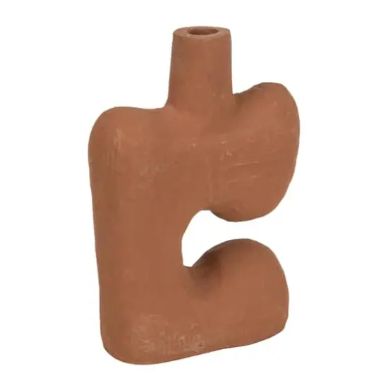 Hello Honey&reg; 14" Modern Abstract Decorative Paper Mache Vase Terra Cotta {1}