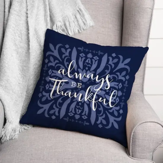 Always Be Thankful Throw Pillow {3}