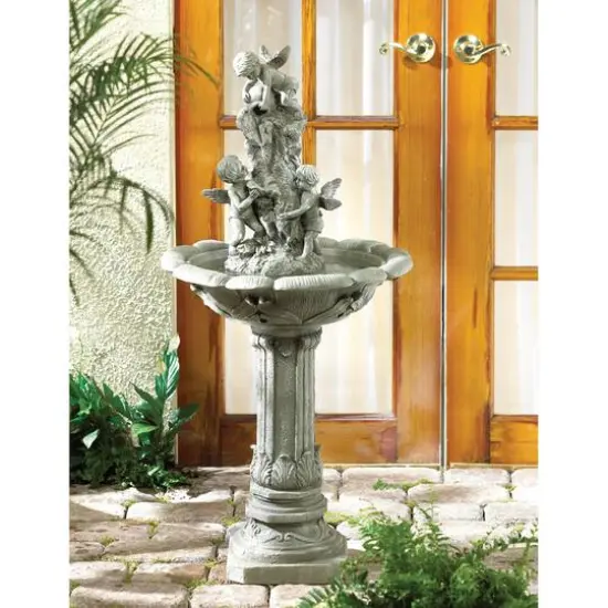 42" Playful Cherubs Fountain {3}