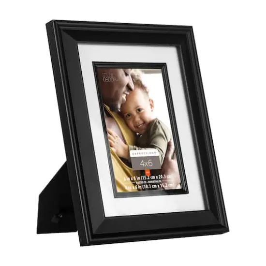 Expressions&trade; 4" x 6" Black Frame with Fillet by Studio D&eacute;cor&reg; {8}