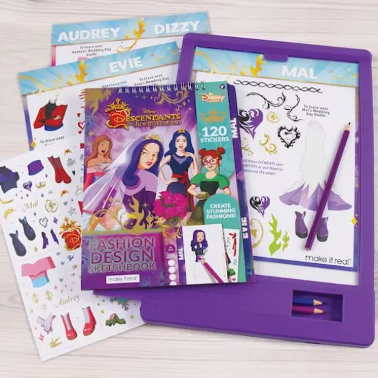 Make it Real&trade; Disney&reg; Descendants Royal Wedding Light Table & Sketchbook {3}