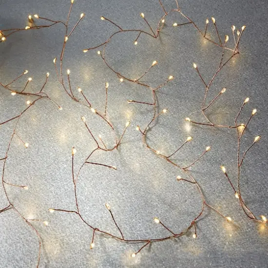 120ct. Warm White LED Copper String Lights Garland by Ashland&reg; {3}