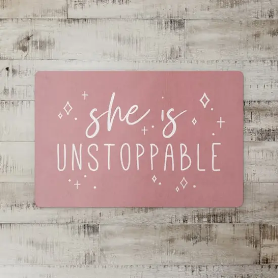She Is Unstoppable 18" x 27" Floor Mat {3}