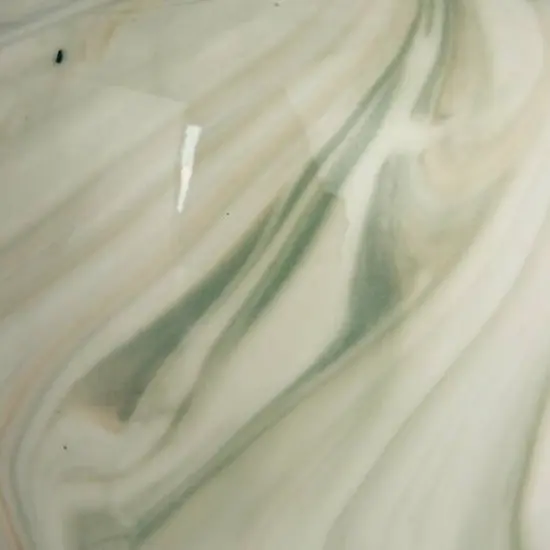 Hello Honey&reg; Green Decorative Stoneware Vase with Marbled Designs Set {6}