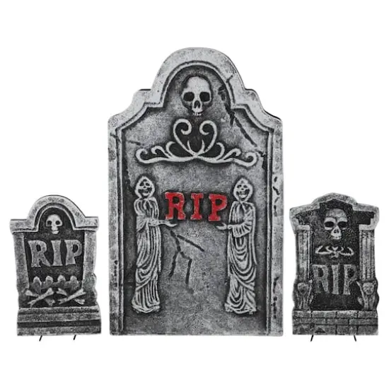 Tombstone Outdoor Halloween Decoration Set {4}