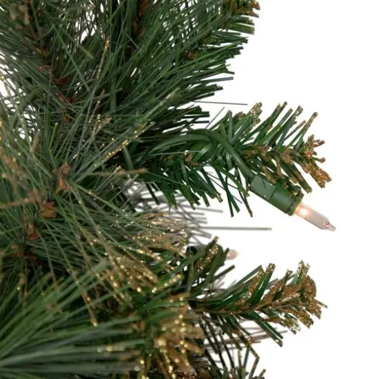 4.5ft. Pre-Lit Yorkshire Pine Pencil Artificial Christmas Tree, Clear Lights {4}