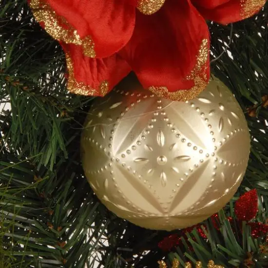 6'x12" Unlit Decorative Artificial Christmas Garland with Ornaments & Bows {5}