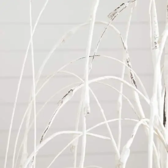 4ft. Pre-Lit White Weeping Willow Artificial Christmas Tree, Warm White LED Lights {4}