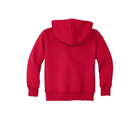Port & Company&reg; Core Fleece Pullover Hooded Toddler Sweatshirt Red {5}