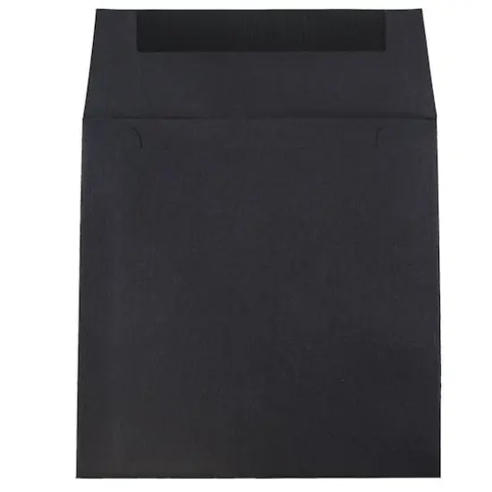 JAM Paper 6" Square Colored Invitation Envelopes, 25ct. Black Linen {4}