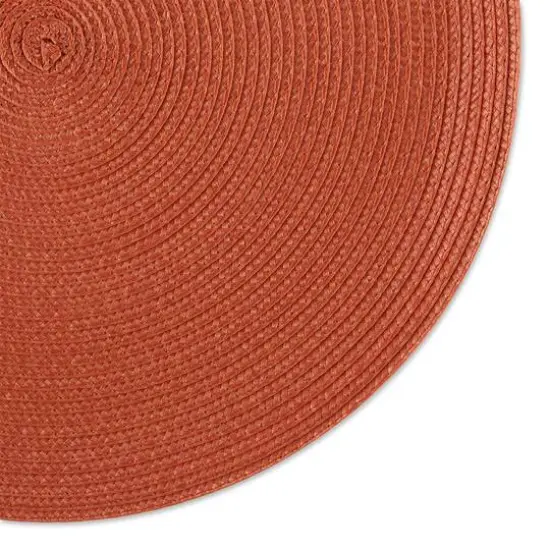 DII&reg; Round Plastic Woven Placemats, 6ct. Spice {7}