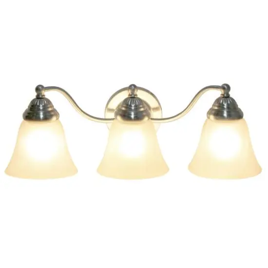 Lalia Home Essentix Alabaster 3 Light Glass Vanity Brushed Nickel {4}