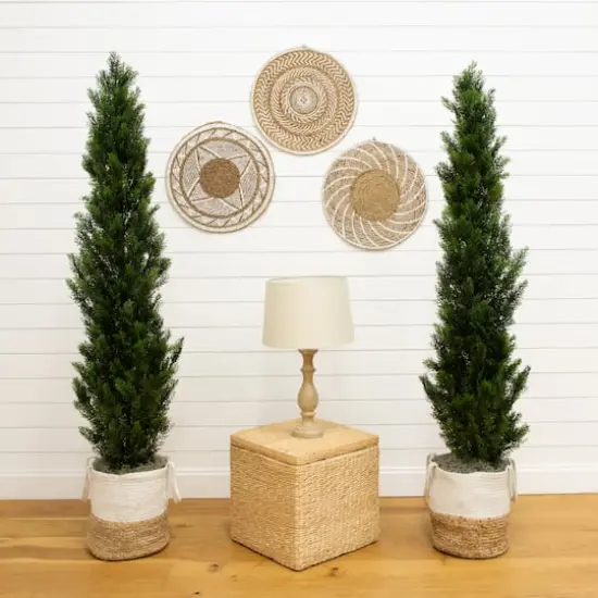 6ft. Potted UV Resistant Topiary Cedar Trees, 2ct. {3}