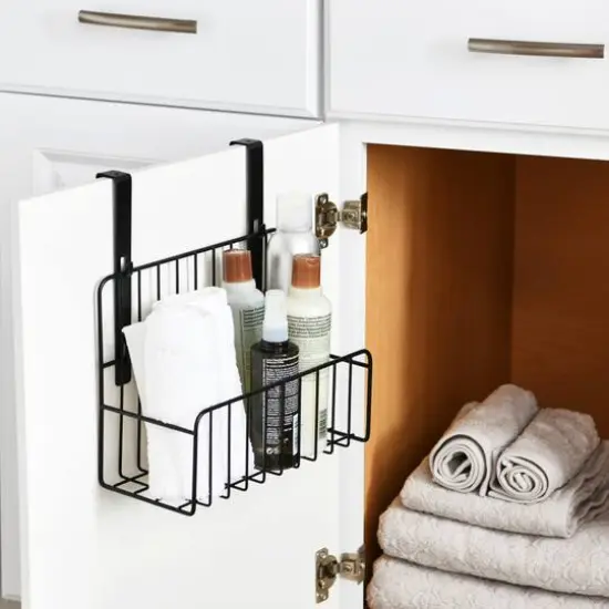 Household Essentials Over the Door Shallow Metal Basket {4}