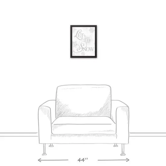 Let It Snowflakes 11x14 Black Framed Canvas {5}
