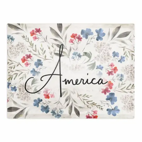 Floral America Poly Twill Placemat {1}