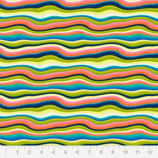 Fabric Editions Multicolor Belle Stripe Cotton Fabric {3}