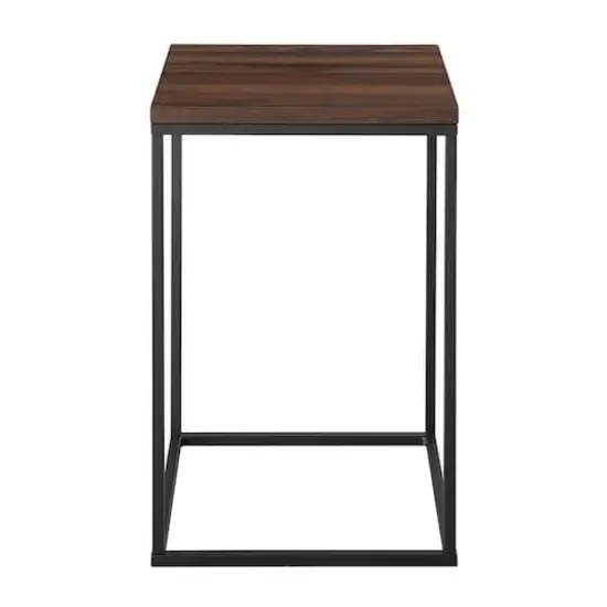 Walker Edison Modern Square Side Table Dark Walnut {4}