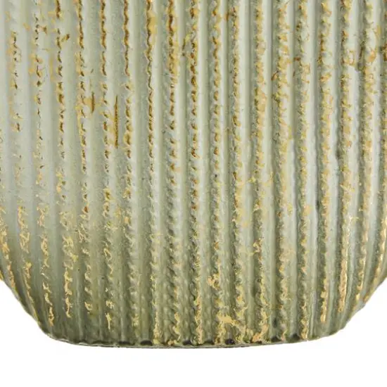 Set of 2 Gold Metal Contemporary Vase, 12", 16" {6}