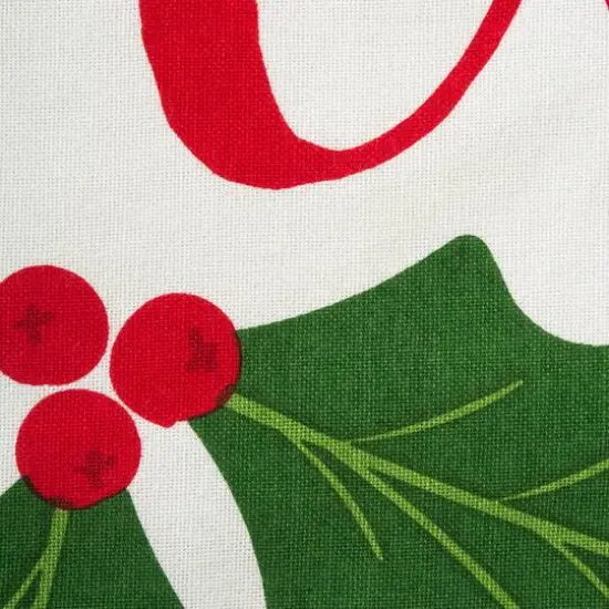 DII&reg; Red & Green Boughs Of Holly Dishtowel Set {10}