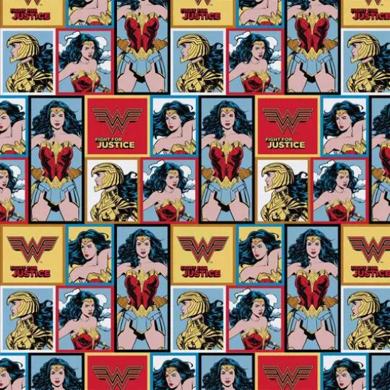 DC Comics WW84 Blocks Precut Cotton Fabric {1}