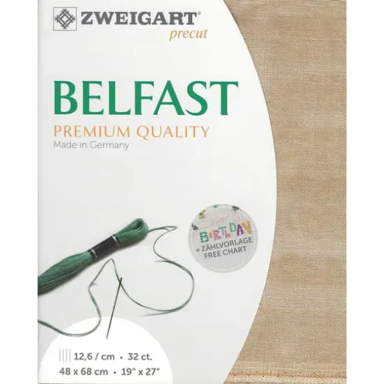 Zweigart® Belfast Vintage 32 count Pre-Cut Fabric Country Mocha {1}
