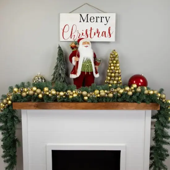 6ft. Shatterproof Golden Christmas Ornament Garland {3}