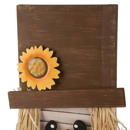 Glitzhome&reg; 3.5ft. Wooden Scarecrow Porch Sign {4}