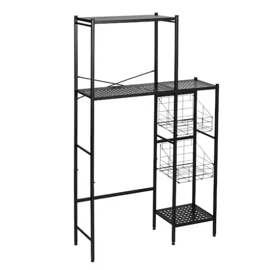 Honey Can Do Reversible Black Bathroom Storage Space Saver {19}