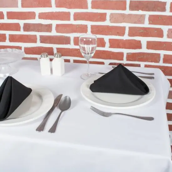 Black Commercial Quality 18" x 18" Napkin Set, 12ct. {5}