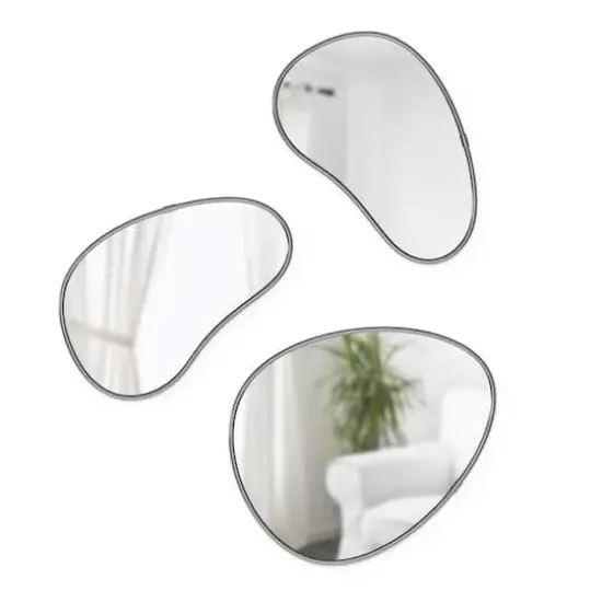 Umbra Titanium Hubba Pebble Mirror Set  {1}