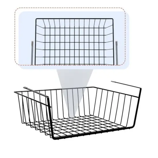 NEX&trade; Black Under Shelf Wire Baskets, 4ct. {5}