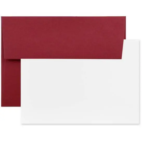 JAM Paper A6 Blank Greeting Cards & Envelopes Set, 100ct. Dark Red {1}
