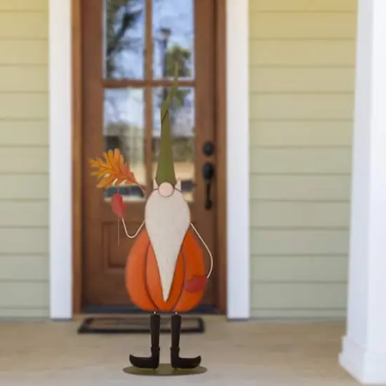 48" GlitzHome&reg; Metal Gnome Standing D&eacute;cor {3}