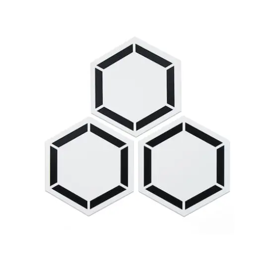 FloorPops Coltrane Peel & Stick Hexagon Floor Tiles {10}