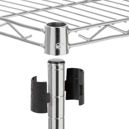 Iris&reg; 32" Silver 3-Tier Rolling Wire Rack Shelf {6}