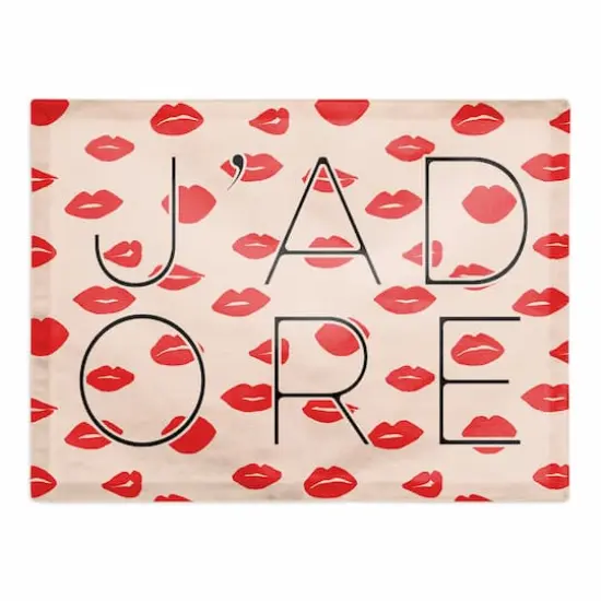 J'adore 18" x 14" Cotton Twill Placemat {1}