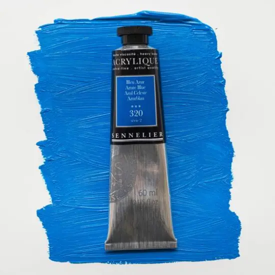 Sennelier Extra Fine Artists' Acrylic Paint, 60mL 320 Azure Blue {4}
