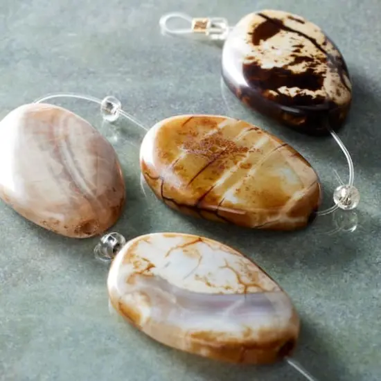 Amber Crackled Agate Oval Beads, 30mm by Bead Landing&trade; {3}