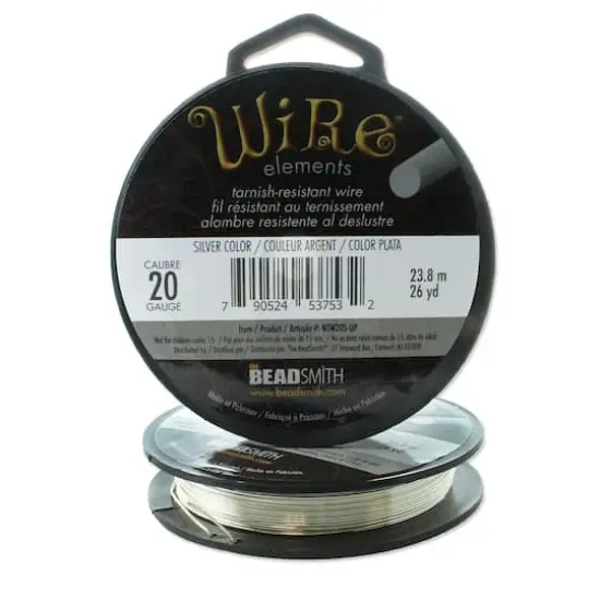 The Beadsmith&reg; Wire&trade; Elements Tarnish-Resistant Wire, 1/4lb. Silver {1}