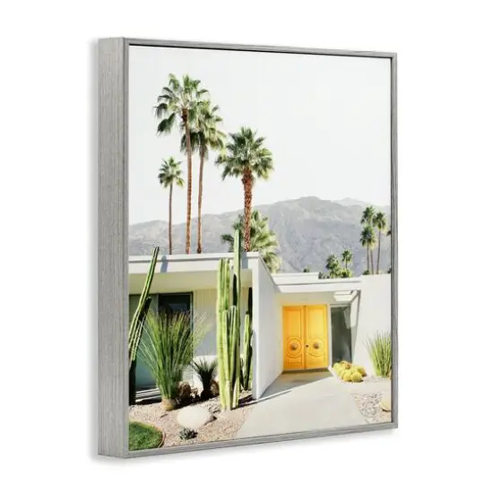Stupell Industries Palm Springs House Photography Framed Giclee Art Gray {4}