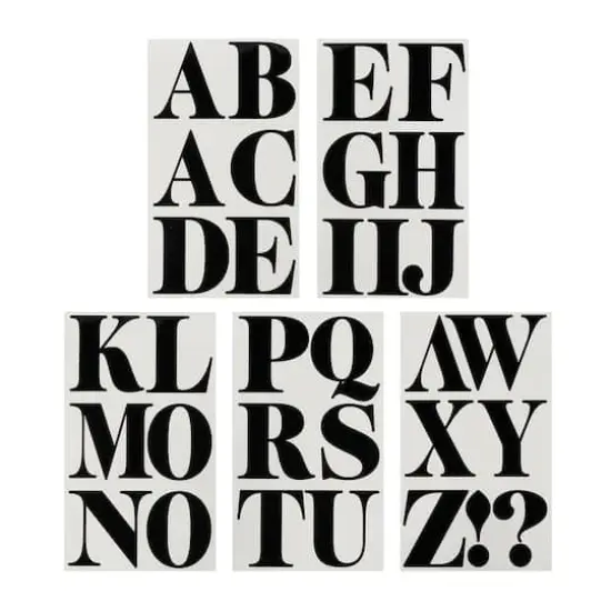 3" Alphabet Iron-On Transfers by Make Market&reg; Black {3}