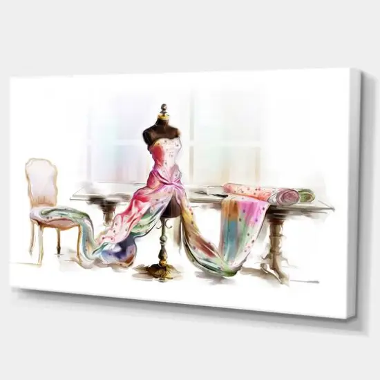 Designart - Dressed Tabletop Mannequin - Abstract Print On Canvas {4}