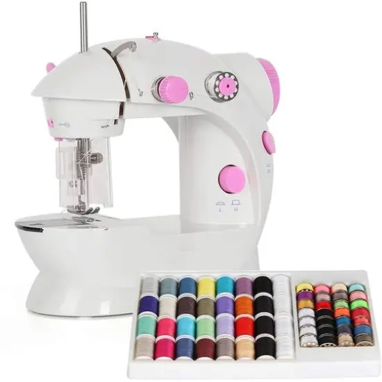 NEX&trade; Cute Pink Dual Speed Full-Range Sewing Machine with Bobbins & Sewing Thread {1}