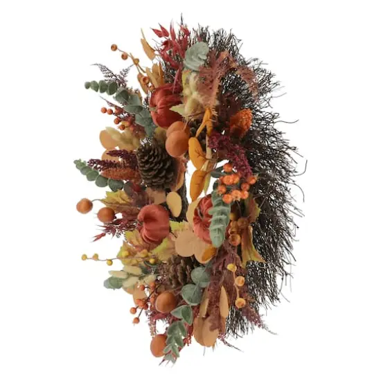 24" Designer Premium Floral Pumpkin & Eucalyptus Wreath by Ashland&reg; {4}