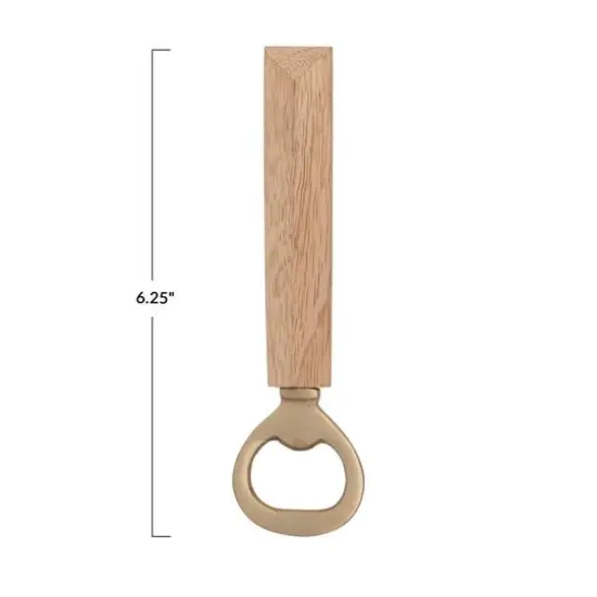 Hello Honey&reg; Mango Wood & Brass Bottle Opener {3}