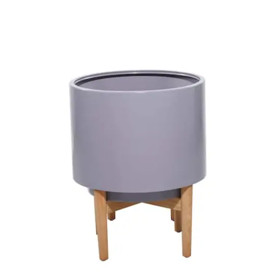 Gray Iron Contemporary Planter Set {5}