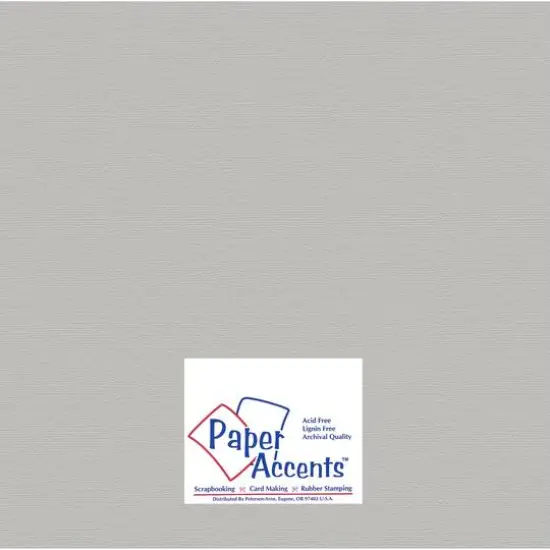 PA Paper&trade; Accents Silver 12" x 12" 105lb. Brushed Cardstock Paper, 25 Sheets {1}
